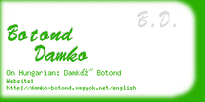 botond damko business card